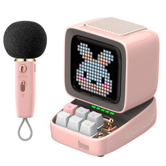 Divoom DitooMic Bluetooth Speaker Microphone Karaoke Function - Pink