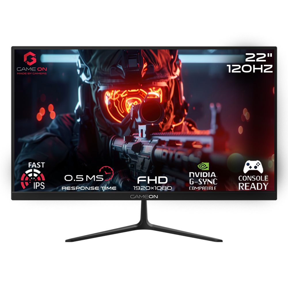 GAMEON 22" FHD, 120Hz, MPRT 0.5ms, HDMI 2.1, Fast IPS Gaming Monitor