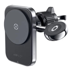 Acefast D18 in-car 2-in-1 magnetic wireless charging holder black