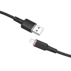 ACEFAST C2-02 USB-A to Lightning zinc alloy silicone charging data cable black