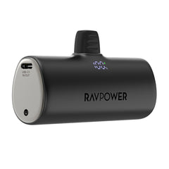 بنك طاقة متنقل RAVPower PB1221 بسعة 5000 مللي أمبير في الساعة، مزود بمنفذ Type-C.