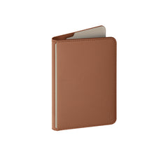 UNIQ BELMONT PASSPORT HOLDER TRACKER WITH RFID-BLOCKING - CARAMEL (CARAMEL/IVORY)