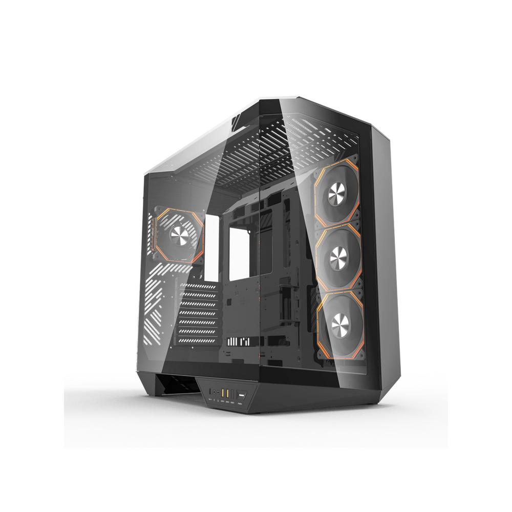 DarkFlash DY470 ATX Mid Tower Gaming Case - Black (4 ARGB Fans Included)