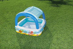Bestway 1.40M X 1.40M X 1.14M Canopy Play Pool (Contents:1 pool, 1 sun shade, repair patch) Age 2+