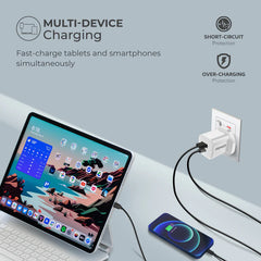 Apple iPhone 17 Pro 512GB Cosmic Orange +Promate 33W Power Delivery GaNFast Charging Adapter- White