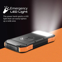 Promate 10000mAh Rugged EcoLight™ Solar Power Bank