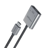 Promate 4K@60Hz HDMI® Splitter Cable with Dual HDMI® Ports,Silver
