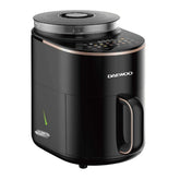 مقلاة هوائية + جهاز بخار من دايو، سعة 4.5 لتر، شاشة لمس LED، 14 برنامجًا مُعدًا مسبقًا، 1500 واط - أسود