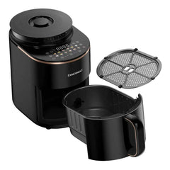 مقلاة هوائية + جهاز بخار من دايو، سعة 4.5 لتر، شاشة لمس LED، 14 برنامجًا مُعدًا مسبقًا، 1500 واط - أسود