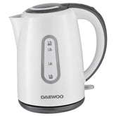 DAEWOO Cordless Electric BPA Free Plastic Kettle – White