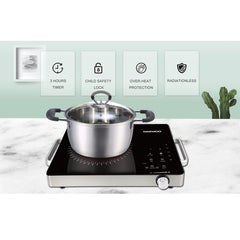 موقد دايو الكهربائي بالأشعة تحت الحمراء بقوة 2000 واط - أسود