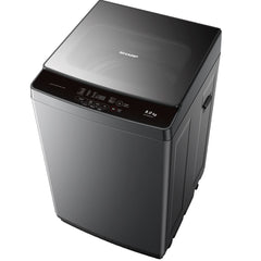 غسالة شارب ذات التحميل العلوي سعة 8 كجم وسرعة 700 دورة في الدقيقة، لون فضي داكن