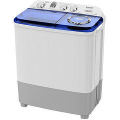 غسالة شارب ذات حوضين سعة 7 كجم، مجفف سعة 5 كجم، لون أبيض