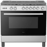 SHARP Gas Cooker 90x60cm 5 Burners, Stainless Steel