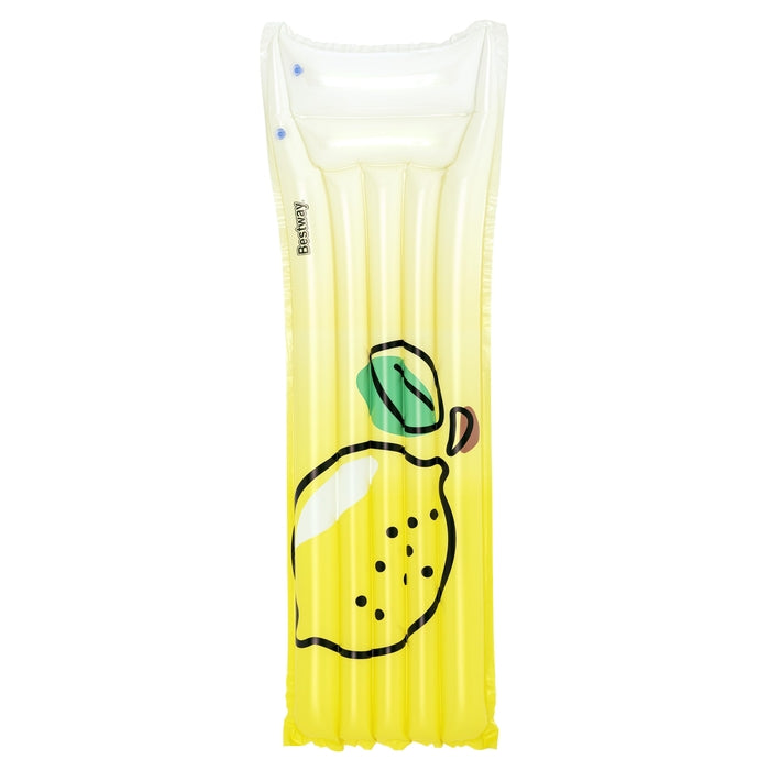 BESTWAY 1.83m x 69cm Fresh Squeezed Lemon Floating Mat (1 floating mat, repair patch)