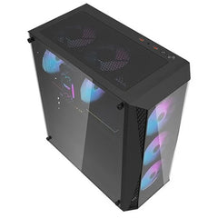 DarkFlash Aigo DK352 Plus ATX Mid Tower PC Gaming Case - Black