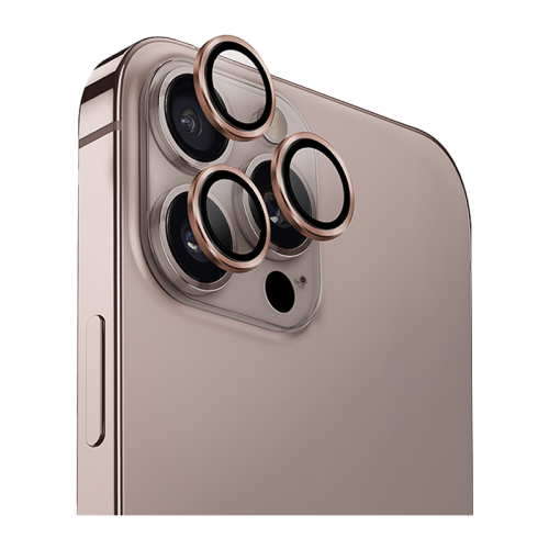 UNIQ OPTIX IPHONE 16 PRO (2024) 6.3/6.9 ALUMINIUM CAMERA LENS PROTECTOR - TAUPE GOLD (TAUPE GOLD)