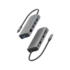 ENERGEA ALUHUB MAX,11 IN 1 ALUMINIUM ALLOY CHARGING HUB - GUNMETAL