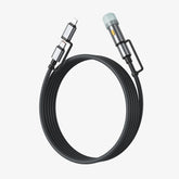 4 IN 1 FAST CHARGING DATA CABLE BLACK
