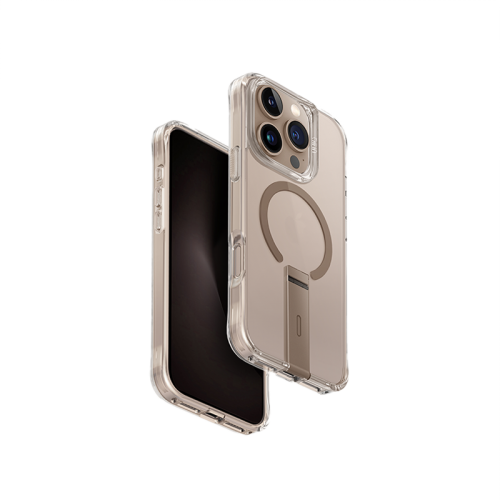 UNIQ HYBRID IPHONE 16 PRO (2024) 6.3 MAGCLICK CHARGING ELEVA WITH VERTICAL STAND - TAUPE GOLD