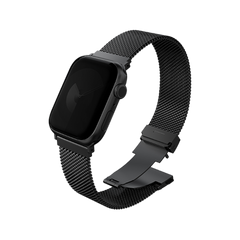 UNIQ DANTE PRO APPLE WATCH SELF-ADJUSTABLE MESH STEEL BAND 49/46/45/44MM - GRAPHITE BLACK