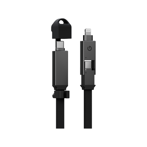 ENERGEA SHEATH 2-IN-1 C TO C + LIGHTNING CABLE, 480MBPS, 60W, 1M -GUN