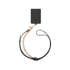 UNIQ COEHL CARYNE 3-IN-1 UNIVERSAL LANYARD AND HAND STRAP WITH ID CARD HOLDER - EBONY