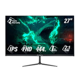 SHARX BITE Gaming Monitor 27", OD 144hz Refresh Rate, 1ms (MPRT) Response Time, IPS, FHD, 2.1HDMI, Fixed Stand, 2W Speaker, Free Sync, G-Sync Compatible.