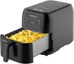 Black & Decker Slim and Sleek AirFryer - Full Digital 8L 1700W - 7 Preset Functions - Colored menu - SAF80-B5