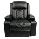 Black Bull Premium Sofa Swivel Rocker Recliner Size (H:107 W: 86 cm) – PU Black