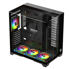 GAMEON Valkyrie I Series Mid Tower Gaming Case 4 Fans - Black