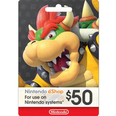 Nintendo E-Cards Nintendo eShop 50$