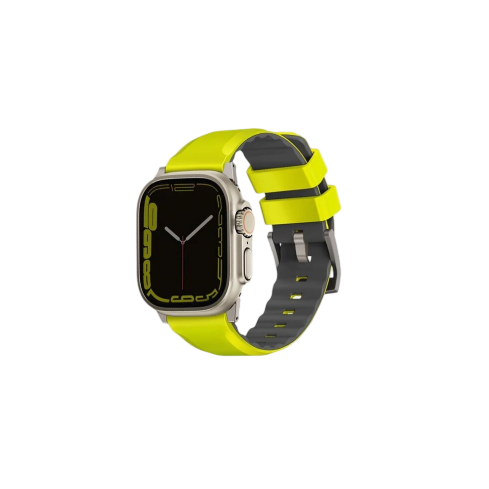 Uniq Linus Airosoft Silicone Strap For Apple Watch 49/45/44/42mm - LIME GREEN EOL