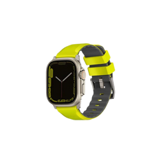 Uniq Linus Airosoft Silicone Strap For Apple Watch 49/45/44/42mm - LIME GREEN EOL