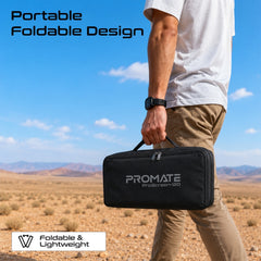 PROMATE 120" Compact Portable Projection Screen with Dual Stand ,White