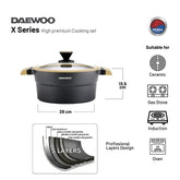 Daewoo Granite Casserole Pot-DCC 2800-Brown