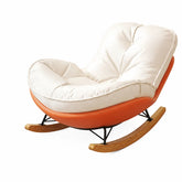 Black Bull Steel Recliner Rocking Chair with Ottoman