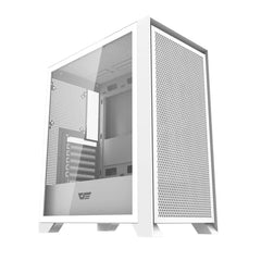 DarkFlash DRX70 MESH ATX Mid Tower Gaming Case - White (4 ARGB Fans Included)