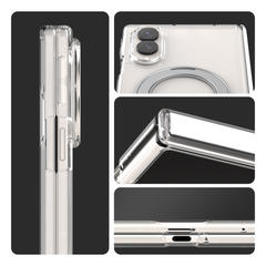 Araree Duple 360 Magsafe Stand Cover For Z Fold 8-Clear