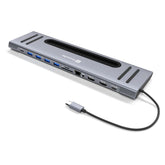 Xtrememac Type-C 12 In 1 Docking Hub Station - Ethernet, 2* HDMI 4K, Sd,Msd Cards, Usb-C Pd 100W, Usb-C, 4* Usb 3.0, Audio In/Out