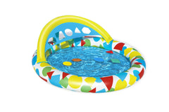 Bestway 1.20M X 1.17M X 46CM Lil' Splash & Learn Baby Pool (Contents:1 pool,repair patch,5 pieces of Eva) Age 8M+