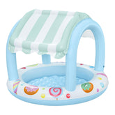Bestway Φ1.04M X H84CM Sweet Shoppe Shaded Kiddie Pool (1 pool, repair patch) Age 2+
