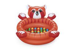 Bestway 1.07m x 94cm x 58cm Playful Red Panda Ball Pit (1 ball pit, 50 play balls, repair patch) Age 2+