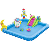Bestway 2.28M X 2.06M X 84CM Little Astronaut Play Center (1 pool, 1 bop bag, 1 moon ring toss, 1 earth frisbee, 1 planet frisbee, four rings, repair patch.) Age 2+