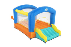Bestway 2.89M X 2.13M X 1.73M Leap & Play Mega Bouncer (1 bouncer, 1 blower (stakes included), 1 repair kit (multiple assorted patches), 1 storage bag, 9 bouncer stakes, 25 play balls) Age 3+