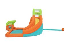 Bestway 4.26M X 3.69M X 2.64M Canopy Cove Mega Water Park (Contents: 1 slide, 1 blower (stakes included), 1 repair kit (multiple assorted patches), 1 storage bag, 11 bouncer stakes, 1 water spraying hose assembly) Age 5+