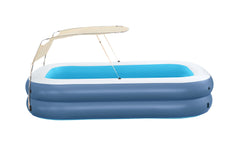Bestway 2.54M X 1.78M X 1.40CM Summer Bliss Shaded Family Pool (1 pool,1 sunshade,repair patch) Age 6+