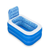 Bestway 2.29M X 1.52M X 96CM Waterfall Oasis Sprinkler Family Pool (1 pool,repair patch) Age 6+