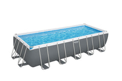 Bestway Rectangular Frame Pool Set 6.40m x 2.74m x 1.32m Includes Pool + Sand Filter Pump(220-240V) + Ladder + Cover + ChemConnect Dispenser