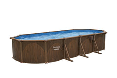 Bestway Oval Frame Pool Set 7.32m x 3.66m x 1.32m Includes Pool + Sand Filter Pump(220-240V) + Skimmer + Safety Ladder + Cover + Ground Cloth + ChemConnect Dispenser + Delivered on Pallet